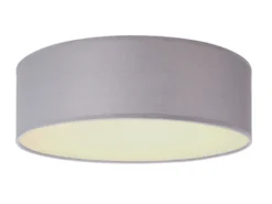 Deckenlampe CEILING DREAM, Stoff Grau / Abdeckung satiniert, Ø 30cm
