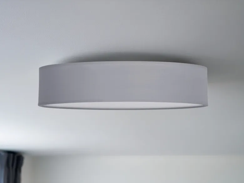 Deckenlampe CEILING DREAM, Stoff Grau / Abdeckung satiniert, Ø 50cm