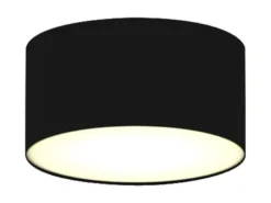Deckenlampe CEILING DREAM, Stoff Schwarz / Abdeckung satiniert, Ø 20cm