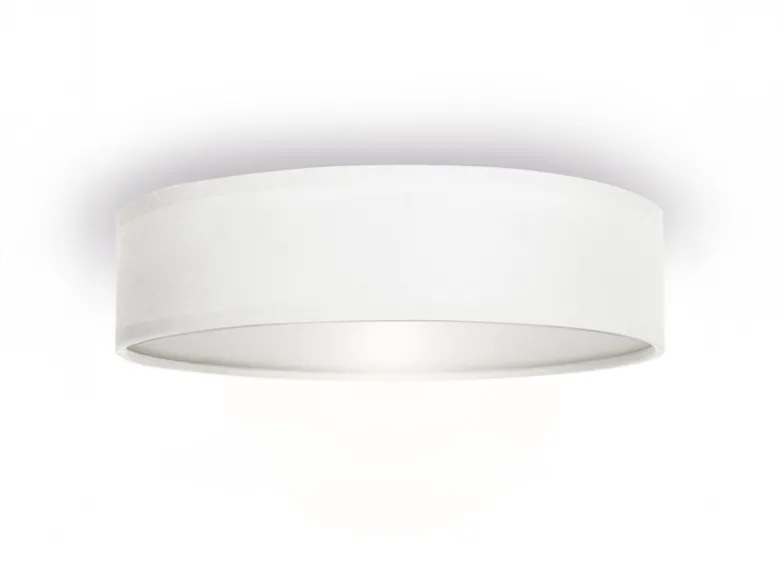 Deckenlampe CEILING DREAM, Stoff Weiß / Abdeckung satiniert, Ø 40cm