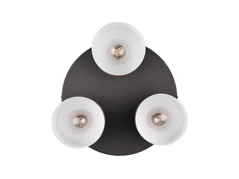 Deckenleuchte AGUDO 3-flammig Metall Lampenschirme Coffee Töne, Ø 37cm