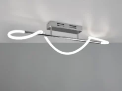 Deckenleuchte ARGOS in Chrom LED Schlauch Weiß, dimmbar, Breite 105cm