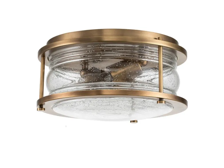 Deckenleuchte ASHLAND BAY in Messing für Badezimmer & Wohnraum, Ø30,5cm