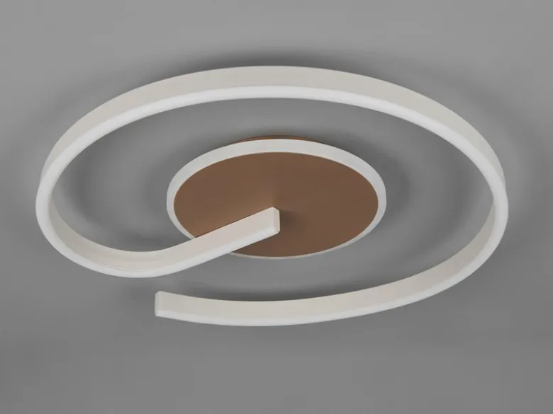 Deckenleuchte CALLE in Coffee flach, LED dimmbar & Lichtfarbe einstellbar Ø 50cm