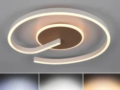 Deckenleuchte CALLE in Coffee flach, LED dimmbar & Lichtfarbe einstellbar Ø 50cm