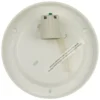 Deckenleuchte / Deckenschale, Opalglas matt, Dekorring Altmessing, Ø 30cm