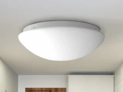 Deckenleuchte / Deckenschale rund, Opalglas matt, Ø 25cm