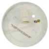 Deckenleuchte / Deckenschale rund, Opalglas matt, Dekorring Chrom, Ø 25cm