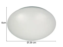 Deckenleuchte / Deckenschale rund, Kunststoff opalweiß, Ø 29 cm