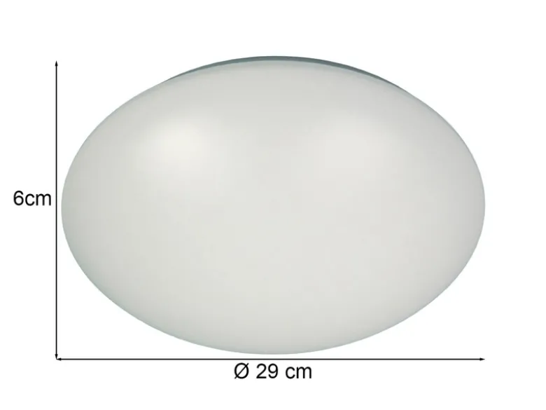 Deckenleuchte / Deckenschale rund, Kunststoff opalweiß, Ø 29 cm