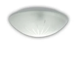 Deckenleuchte / Deckenschale rund, Schliffglas Weiß, Ø 30cm
