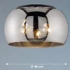 Deckenleuchte DIMA rund aus Rauchglas Industrial, Ø 40cm