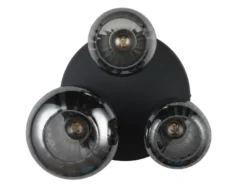 Deckenleuchte DIVA 3-flammig mit Glasschirmen Chrom bedampft, Ø 39cm
