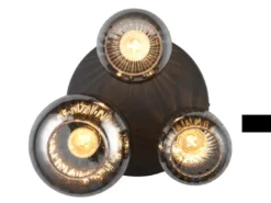 Deckenleuchte DIVA 3-flammig mit Glasschirmen Chrom bedampft, Ø 39cm