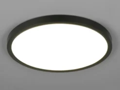 Deckenleuchte DRACO Schwarz ultraflach LED dimmbar & Lichtfarbe einstellbar 40cm