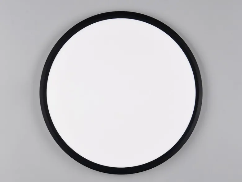 Deckenleuchte DRACO Schwarz ultraflach LED dimmbar & Lichtfarbe einstellbar 40cm