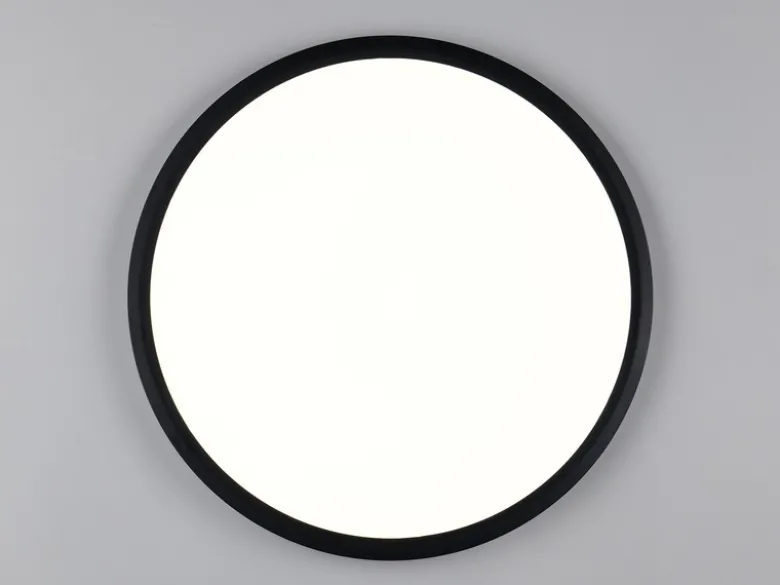 Deckenleuchte DRACO Schwarz ultraflach LED dimmbar & Lichtfarbe einstellbar 40cm