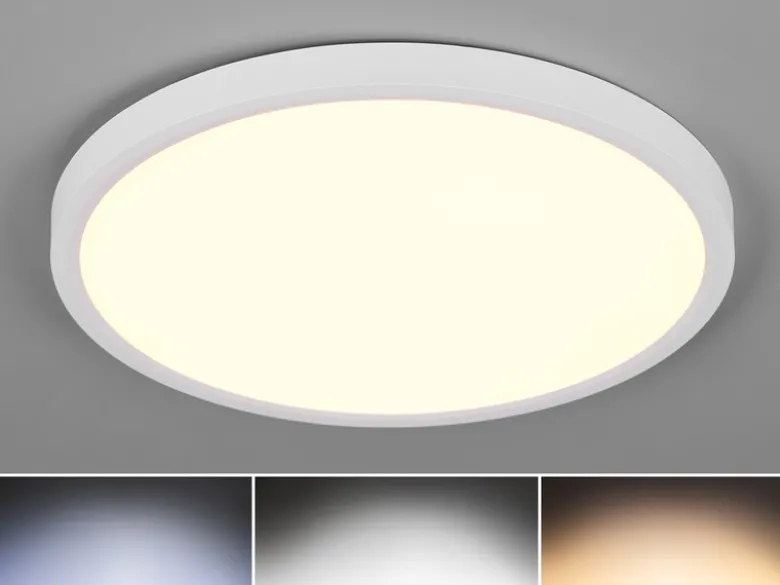 Deckenleuchte DRACO Weiß ultraflach LED dimmbar & Lichtfarbe einstellbar 40cm