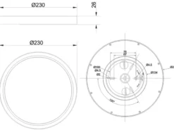 Deckenleuchte DRACO Weiß ultraflach LED dimmbar & Lichtfarbe einstellbar Ø 23cm