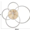 Deckenleuchte DRAKE Gold Fernbedienung 4 LED Ringe dimmbar, B: 80cm