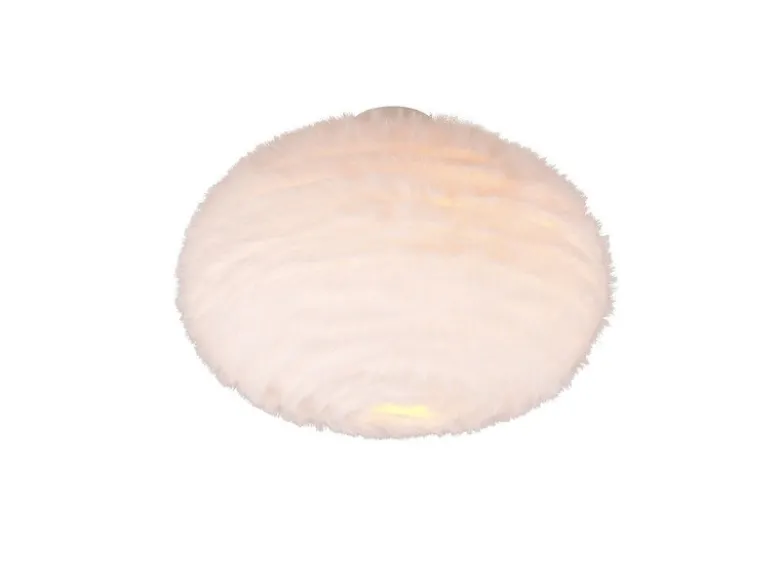 Deckenleuchte FURRY mit Kugel Lampenschirm aus Plüsch, Ø 50cm