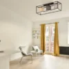 Deckenleuchte ISKO 3-flammig Stoffschirme mehrfarbig, Breite 70cm
