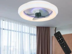 Deckenleuchte JOEY mit Ventilator & Fernbedienung Lichtfarbe einstellbar, Ø 48cm