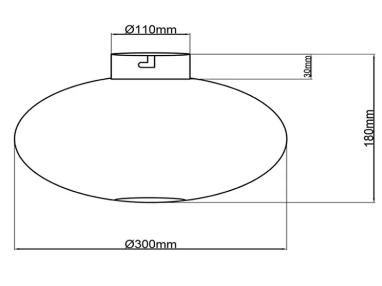Deckenleuchte JOHANN Gitter Lampenschirm Metall in Schwarz, Ø 30cm