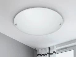 Deckenleuchte LANA mit Glas Lampenschirm Weiß matt, Ø 25cm