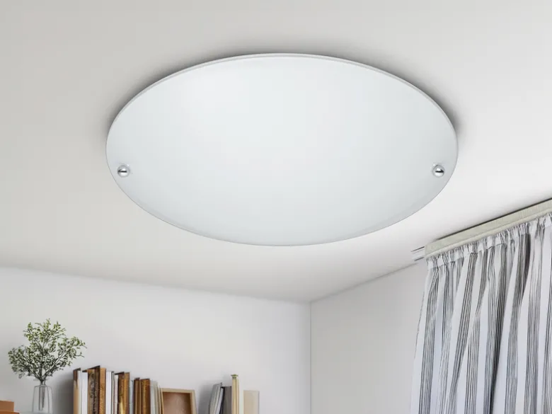 Deckenleuchte LANA mit Glas Lampenschirm Weiß matt, Ø 25cm