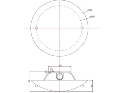 Deckenleuchte LANA mit Glas Lampenschirm Weiß matt, Ø 25cm