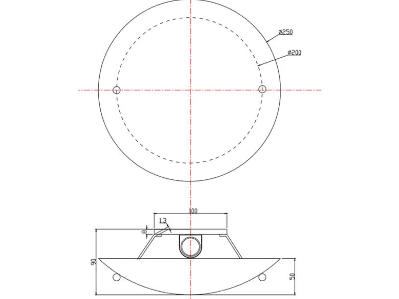 Deckenleuchte LANA mit Glas Lampenschirm Weiß matt, Ø 25cm