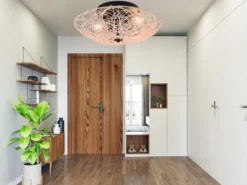 Deckenleuchte LOVIS Rattan Geflecht Natur im Boho Stil, Ø 40cm