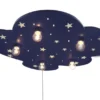 Deckenleuchte mit fluoreszierenden Sternen & Schlummerlicht, WOLKE XXL