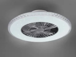 Deckenleuchte mit Ventilator dimmbar Fernbedienung & Wandhalterung Ø60cm