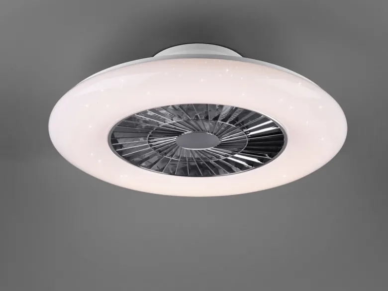 Deckenleuchte mit Ventilator 59cm Fernbedienung, dimmbar, Sternenhimmel