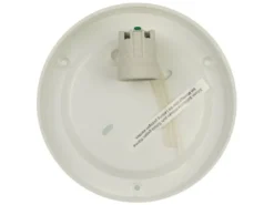 Deckenleuchte rund, Glas Alabaster, Dekorring Messing matt, Ø 30cm