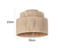 Deckenleuchte SMILLA aus Jute Natur im Boho Stil, Ø 30cm