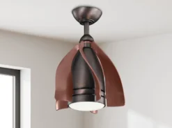 Deckenleuchte TERNA mit Ventilator und Fernbedienung höhenverstellbar, Ø 38cm