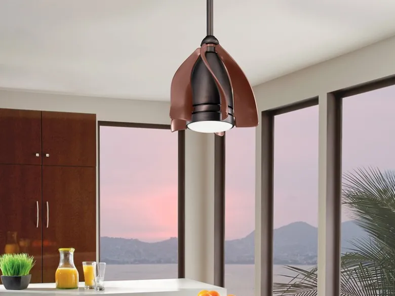 Deckenleuchte TERNA mit Ventilator und Fernbedienung höhenverstellbar, Ø 38cm