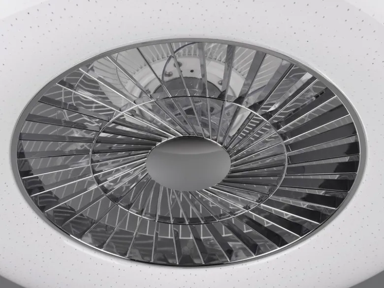 Deckenleuchte VISBY mit Ventilator, Fernbedienung & Nachtlicht Ø 59cm
