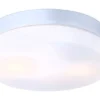 Deckenleuchte VRANOS fürs Bad, IP44, Aluminium silber, Abdeckung opal, Ø 24cm