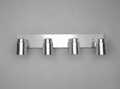 Deckenstrahler Badezimmerlampe ANGELO Silber Chrom 4-flammig, Breite 52cm