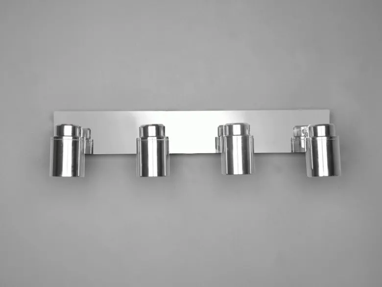 Deckenstrahler Badezimmerlampe ANGELO Silber Chrom 4-flammig, Breite 52cm