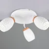 Deckenstrahler BIDAR Weiß 3-flammig mit Stanzmuster, Ø 58cm