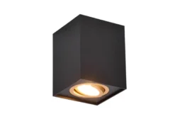 Deckenstrahler BISCUIT eckig Schwarz Gold, Breite 9,6cm