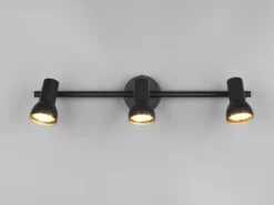 Deckenstrahler CANTAR 3-flammig Metall Schwarz, Breite 45,5cm