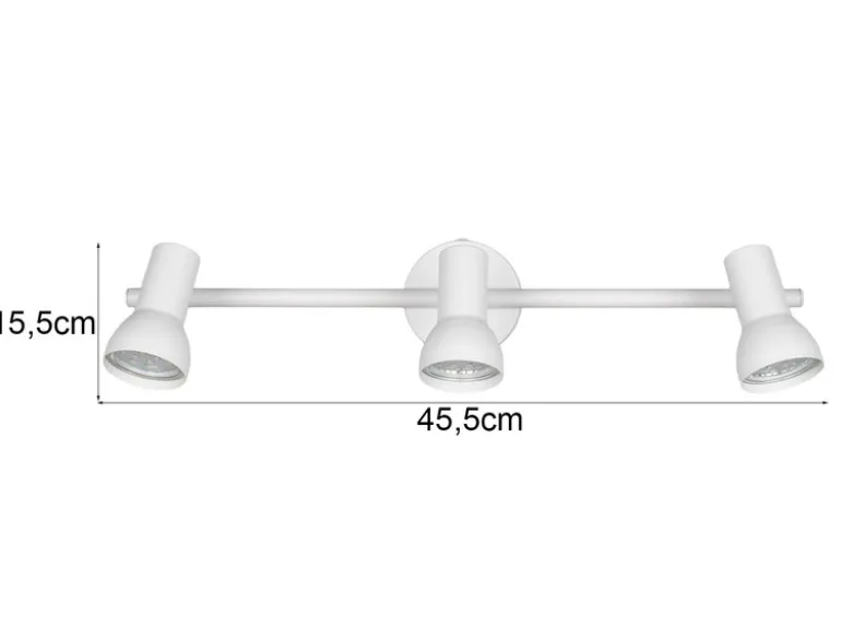 Deckenstrahler CANTAR 3-flammig Metall Weiß, Breite 45,5cm