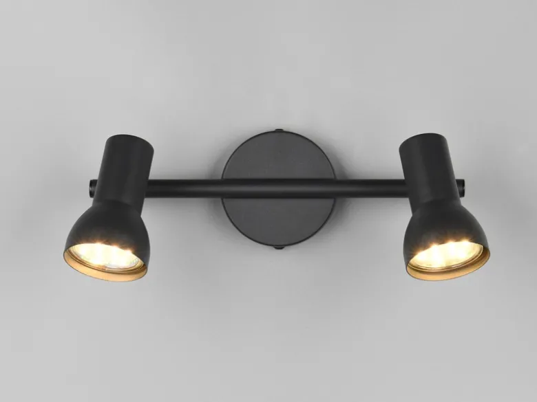 Deckenstrahler CANTAR 2-flammig Metall Schwarz, Breite 25,5cm