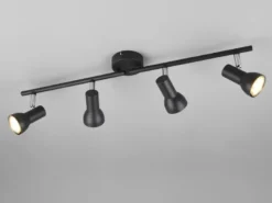 Deckenstrahler CANTAR 4-flammig Metall Schwarz, Breite 60,5cm